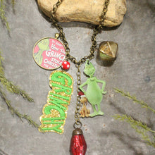 Load image into Gallery viewer, The Primitive Peddler Grinchy Isn't Allowed Charm'd Necklace