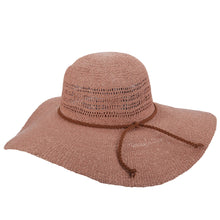 Load image into Gallery viewer, Scala Hats Straw Round Crown Hat Elenora