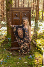 Load image into Gallery viewer, Market of Stars Lionheart Bohemian Scarf w/ botanicals & Narnia Print