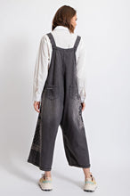 Load image into Gallery viewer, Easel Washed Denim Bandana Jumpsuit Charcoal