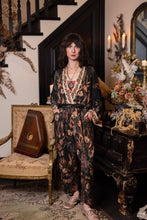 Load image into Gallery viewer, Market of Stars Momento Linen Crop Artist Pant w/ Floral Print & Skull