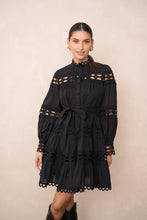 Load image into Gallery viewer, Choklate Paris Ellie Short Dress in Openwork Cotton