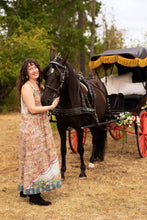 Load image into Gallery viewer, Market of Stars Love Revolution Bohéme Slip Dress w/ Sun, Horse & Florals