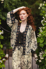 Load image into Gallery viewer, Market of Stars Honey & The Moon Pixie Duster Crop Kimono w/ Florals & Bees.