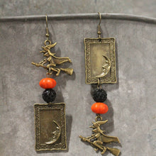 Load image into Gallery viewer, The Primitive Peddler Clocks Winding Down Dangle Earrings