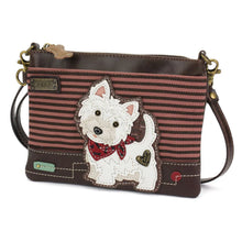 Load image into Gallery viewer, Chala Mini Crossbody Westie Burgundy Stripe