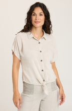 Load image into Gallery viewer, XCVI Gauze Teagan Tie Top
