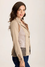 Load image into Gallery viewer, XCVI Contessa Linen/Crochet 1-Button Blazer