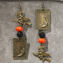 Load image into Gallery viewer, The Primitive Peddler Clocks Winding Down Dangle Earrings