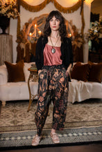 Load image into Gallery viewer, Market of Stars Momento Linen Crop Artist Pant w/ Floral Print & Skull