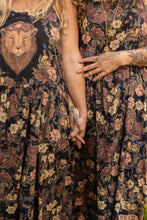 Load image into Gallery viewer, Market of Stars Lionheart Bohéme Slip Dress w/ botanicals & Narnia print