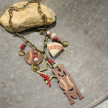 Load image into Gallery viewer, The Primitive Peddler Home Run Hitter Charmed Necklace