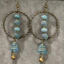Load image into Gallery viewer, The Primitive Peddler Bells Are Ringing Dangle Drop Earrings*