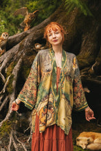 Load image into Gallery viewer, Market of Stars Woodland Wisdom Matinée Duster w/ Florals, Fox & Owl