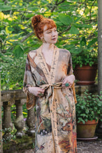 Load image into Gallery viewer, Market of Stars Lovelight Opera Duster Kimono Robe w/woodland deer & swallow