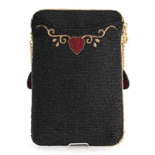 Load image into Gallery viewer, Mary Frances The Queen Beaded Queen Playing Card Mini Crossbody Clutch!