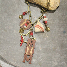 Load image into Gallery viewer, The Primitive Peddler Home Run Hitter Charmed Necklace
