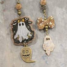 Load image into Gallery viewer, The Primitive Peddler Ghostly BOO Dangle Earrings