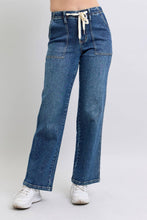 Load image into Gallery viewer, Judy Blue Jeans HW Drawstring Wide