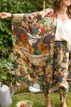 Load image into Gallery viewer, Market of Stars Stay Gold Scarf with Rabbits, Bees and Flowers.