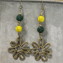 Load image into Gallery viewer, The Primitive Peddler Shasta Daisy Kind Of Day Dangle Earrings
