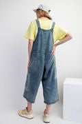 Load image into Gallery viewer, Easel Washed Denim Bandana Jumpsuit Blue