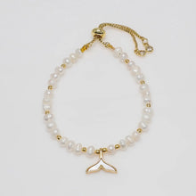 Load image into Gallery viewer, Aqua Geo Pearl Mermaid Bracelet