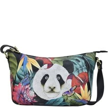 Load image into Gallery viewer, Anuschka Everyday Shoulder Hobo Happy Panda