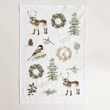 Load image into Gallery viewer, Emily Lex Studio Evergreen christmas tea towel