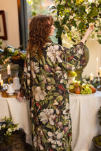 Load image into Gallery viewer, Market of Stars Fleur De Lune Opera Duster Kimono Robe w/ Florals & Bees