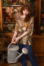 Load image into Gallery viewer, Market of Stars Golden Hour Luxe Tee Floral Tunic Shirt with Swallow