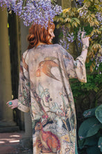 Load image into Gallery viewer, Market of Stars Lovelight Opera Duster Kimono Robe w/woodland deer & swallow