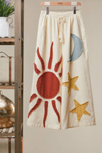 Load image into Gallery viewer, Mello Sun Moon Star Patch Wide Pants