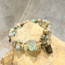 Load image into Gallery viewer, The Primitive Peddler Spread Your Wings Owl Wrap Bracelet
