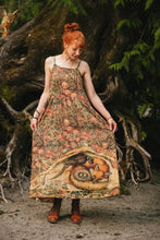 Load image into Gallery viewer, Market of Stars Woodland Wisdom Bohéme Maxi Slip Dress w/ Florals, Fox & Owl