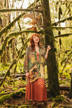 Load image into Gallery viewer, Market of Stars Woodland Wisdom Matinée Duster w/ Florals, Fox & Owl