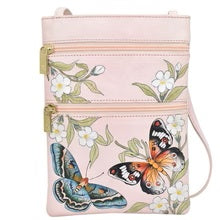Load image into Gallery viewer, Aunschka Mini Double Zip Travel Crossbody Butterfly Melody