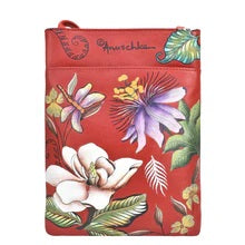 Load image into Gallery viewer, Aunschka Mini Double Zip Travel Crossbody Crimson Garden