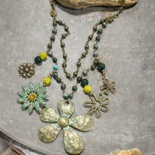 Load image into Gallery viewer, The Primitive Peddler Shasta Daisy Kind Of Day Layered Necklace