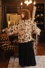 Load image into Gallery viewer, Market of Stars Curiosities Pixie Duster Crop Kimono w/ whimsical print