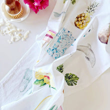 Load image into Gallery viewer, Emily Lex Studio Tropical cotton flour sack tea towel
