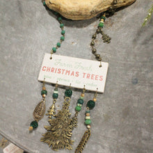 Load image into Gallery viewer, The Primitive Peddler Pine Forest Christmas Tree Patch Charm'd Necklace
