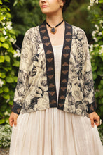 Load image into Gallery viewer, Market of Stars Honey & The Moon Pixie Duster Crop Kimono w/ Florals & Bees.