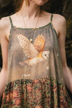 Load image into Gallery viewer, Market of Stars Woodland Wisdom Bohéme Maxi Slip Dress w/ Florals, Fox & Owl