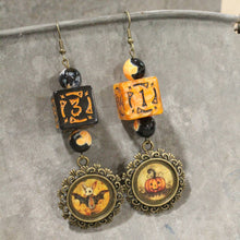 Load image into Gallery viewer, The Primitive Peddler TRICK or TREAT Dangle Earrings