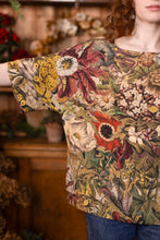 Load image into Gallery viewer, Market of Stars Golden Hour Luxe Tee Floral Tunic Shirt with Swallow
