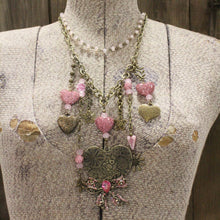 Load image into Gallery viewer, The Primitive Peddler Beating Heart Charm'd Necklace