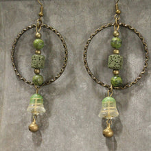 Load image into Gallery viewer, The Primitive Peddler Bells Are Ringing Dangle Drop Earrings*
