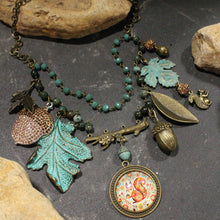 Load image into Gallery viewer, The Primitive Peddler Just A Bit Squirrely Charm'd Necklace