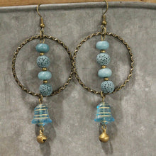 Load image into Gallery viewer, The Primitive Peddler Bells Are Ringing Dangle Drop Earrings*